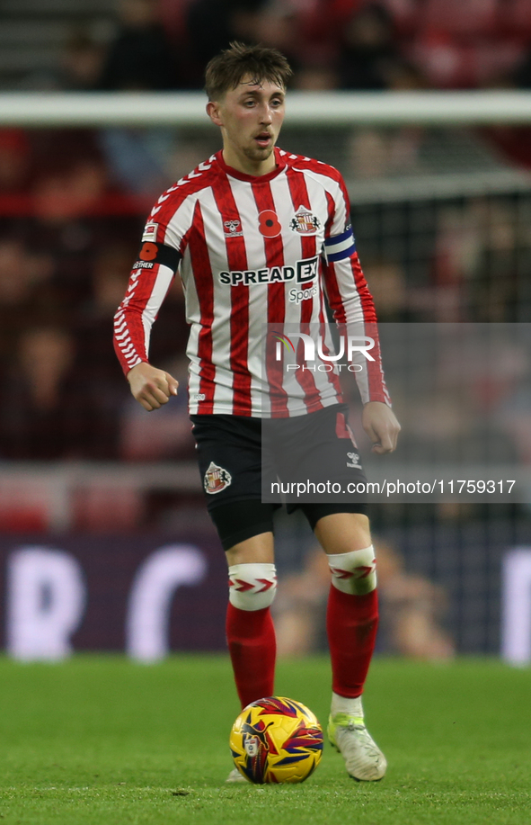 Dan Neil of Sunderland plays during the Sky Bet Championship match between Sunderland and Coventry City at the Stadium Of Light in Sunderlan...