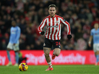 Aaron Connolly of Sunderland plays during the Sky Bet Championship match between Sunderland and Coventry City at the Stadium Of Light in Sun...