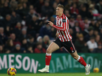 Daniel Ballard of Sunderland participates in the Sky Bet Championship match between Sunderland and Coventry City at the Stadium Of Light in...