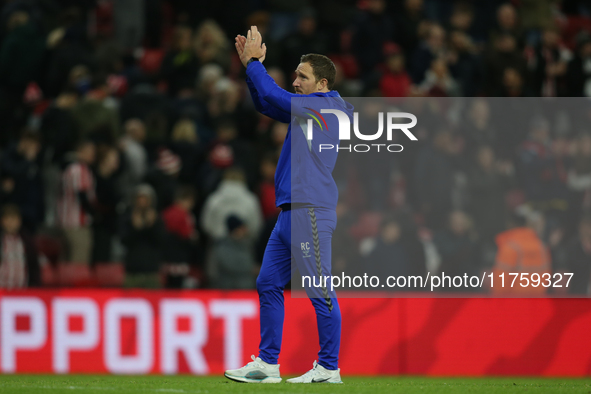 Coventry City's interim Manager Rhys Carr is present during the Sky Bet Championship match between Sunderland and Coventry City at the Stadi...