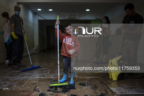 Flooding follows storm DANA in the Valencia town of Paiporta, Spain, on November 8, 2024. 