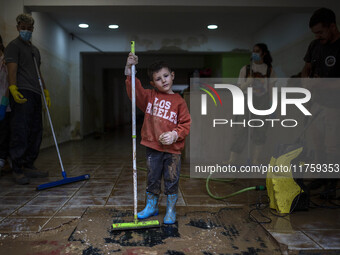 Flooding follows storm DANA in the Valencia town of Paiporta, Spain, on November 8, 2024. (