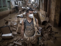 Flooding follows storm DANA in the Valencia town of Paiporta, Spain, on November 8, 2024. (