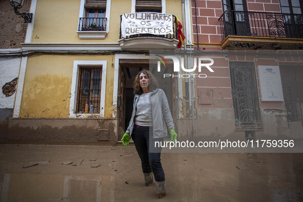 Flooding follows storm DANA in the Valencia town of Paiporta, Spain, on November 8, 2024. 