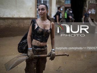 Flooding follows storm DANA in the Valencia town of Paiporta, Spain, on November 8, 2024. (