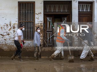 Flooding follows storm DANA in the Valencia town of Paiporta, Spain, on November 8, 2024. (