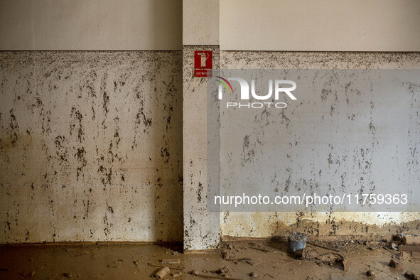 Flooding follows storm DANA in the Valencia town of Paiporta, Spain, on November 8, 2024. 