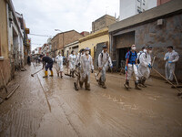 Flooding follows storm DANA in the Valencia town of Paiporta, Spain, on November 8, 2024. (