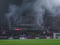 Supporters of Bologna FC during the UEFA Champions League 2024/25 League Phase MD4 match between Bologna FC and AS Monaco at Stadio Renato D...