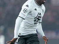 Wilfried Singo of AS Monaco during the UEFA Champions League 2024/25 League Phase MD4 match between Bologna FC and AS Monaco at Stadio Renat...