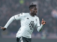 Wilfried Singo of AS Monaco during the UEFA Champions League 2024/25 League Phase MD4 match between Bologna FC and AS Monaco at Stadio Renat...