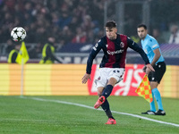 Juan Miranda of Bologna FC during the UEFA Champions League 2024/25 League Phase MD4 match between Bologna FC and AS Monaco at Stadio Renato...