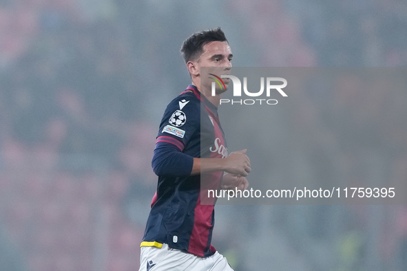 Nikola Moro of Bologna FC looks on during the UEFA Champions League 2024/25 League Phase MD4 match between Bologna FC and AS Monaco at Stadi...