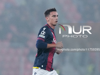 Nikola Moro of Bologna FC looks on during the UEFA Champions League 2024/25 League Phase MD4 match between Bologna FC and AS Monaco at Stadi...