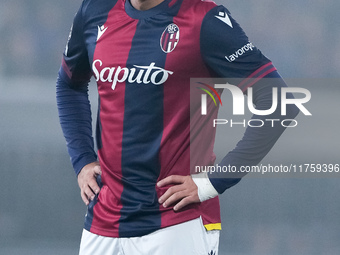 Santiago Castro of Bologna FC looks on during the UEFA Champions League 2024/25 League Phase MD4 match between Bologna FC and AS Monaco at S...