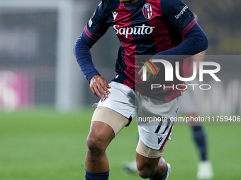 Dan Ndoye of Bologna FC during the UEFA Champions League 2024/25 League Phase MD4 match between Bologna FC and AS Monaco at Stadio Renato Da...