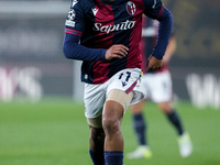 Dan Ndoye of Bologna FC during the UEFA Champions League 2024/25 League Phase MD4 match between Bologna FC and AS Monaco at Stadio Renato Da...