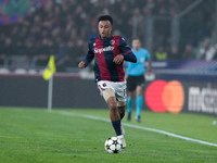 Dan Ndoye of Bologna FC during the UEFA Champions League 2024/25 League Phase MD4 match between Bologna FC and AS Monaco at Stadio Renato Da...