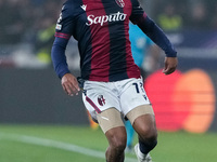 Dan Ndoye of Bologna FC during the UEFA Champions League 2024/25 League Phase MD4 match between Bologna FC and AS Monaco at Stadio Renato Da...