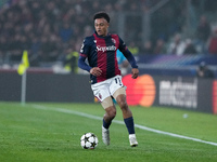 Dan Ndoye of Bologna FC during the UEFA Champions League 2024/25 League Phase MD4 match between Bologna FC and AS Monaco at Stadio Renato Da...