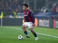 Dan Ndoye of Bologna FC during the UEFA Champions League 2024/25 League Phase MD4 match between Bologna FC and AS Monaco at Stadio Renato Da...