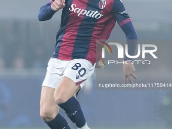 Giovanni Fabbian of Bologna FC during the UEFA Champions League 2024/25 League Phase MD4 match between Bologna FC and AS Monaco at Stadio Re...