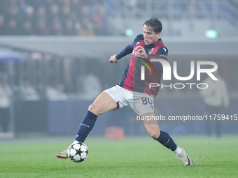 Giovanni Fabbian of Bologna FC during the UEFA Champions League 2024/25 League Phase MD4 match between Bologna FC and AS Monaco at Stadio Re...