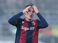 Giovanni Fabbian of Bologna FC looks dejected during the UEFA Champions League 2024/25 League Phase MD4 match between Bologna FC and AS Mona...