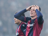 Giovanni Fabbian of Bologna FC looks dejected during the UEFA Champions League 2024/25 League Phase MD4 match between Bologna FC and AS Mona...