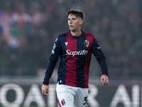 Juan Miranda of Bologna FC looks on during the UEFA Champions League 2024/25 League Phase MD4 match between Bologna FC and AS Monaco at Stad...