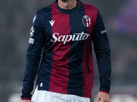 Juan Miranda of Bologna FC looks on during the UEFA Champions League 2024/25 League Phase MD4 match between Bologna FC and AS Monaco at Stad...