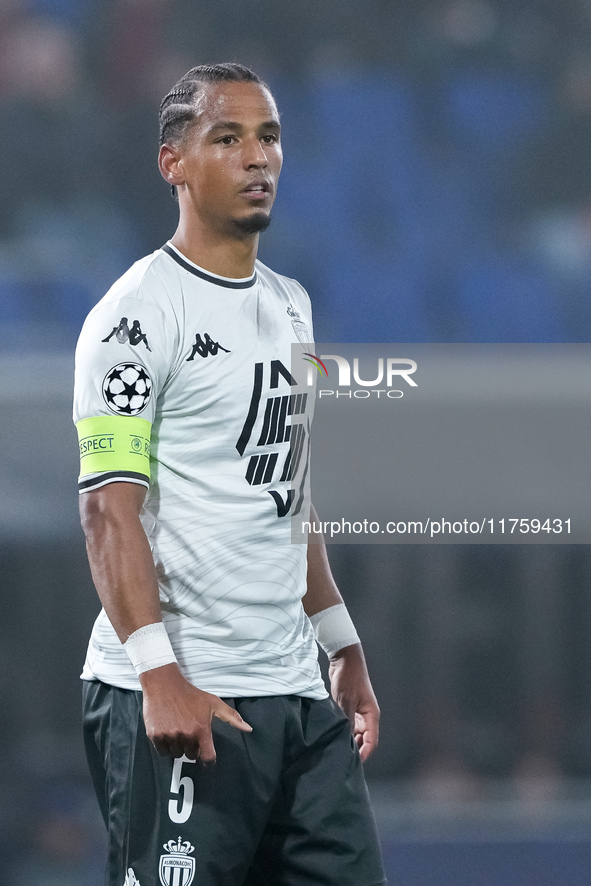 Thilo Kehrer of AS Monaco looks on during the UEFA Champions League 2024/25 League Phase MD4 match between Bologna FC and AS Monaco at Stadi...