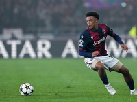 Dan Ndoye of Bologna FC during the UEFA Champions League 2024/25 League Phase MD4 match between Bologna FC and AS Monaco at Stadio Renato Da...