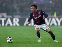 Dan Ndoye of Bologna FC during the UEFA Champions League 2024/25 League Phase MD4 match between Bologna FC and AS Monaco at Stadio Renato Da...