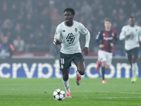 Soungoutou Magassa of AS Monaco during the UEFA Champions League 2024/25 League Phase MD4 match between Bologna FC and AS Monaco at Stadio R...