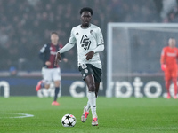 Soungoutou Magassa of AS Monaco during the UEFA Champions League 2024/25 League Phase MD4 match between Bologna FC and AS Monaco at Stadio R...