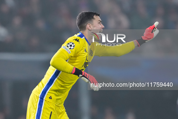 Radoslaw Majecki of AS Monaco during the UEFA Champions League 2024/25 League Phase MD4 match between Bologna FC and AS Monaco at Stadio Ren...