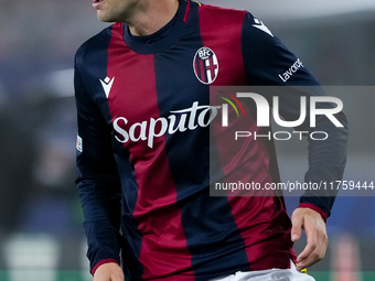 Juan Miranda of Bologna FC looks on during the UEFA Champions League 2024/25 League Phase MD4 match between Bologna FC and AS Monaco at Stad...