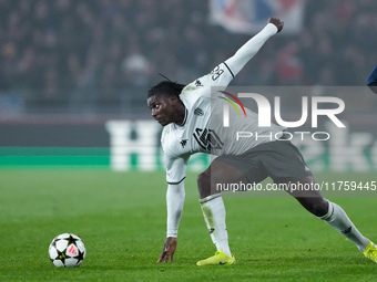 Breel Embolo of AS Monaco during the UEFA Champions League 2024/25 League Phase MD4 match between Bologna FC and AS Monaco at Stadio Renato...