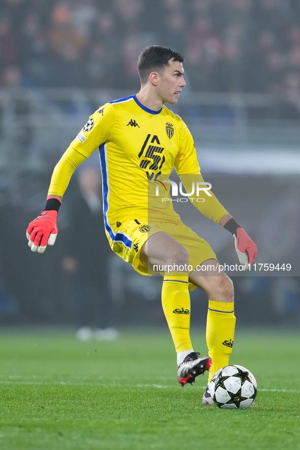 Radoslaw Majecki of AS Monaco during the UEFA Champions League 2024/25 League Phase MD4 match between Bologna FC and AS Monaco at Stadio Ren...