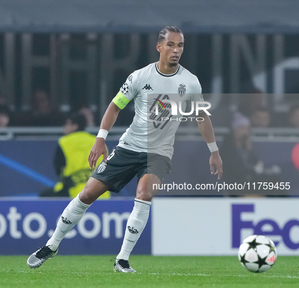 Thilo Kehrer of AS Monaco during the UEFA Champions League 2024/25 League Phase MD4 match between Bologna FC and AS Monaco at Stadio Renato...