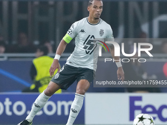 Thilo Kehrer of AS Monaco during the UEFA Champions League 2024/25 League Phase MD4 match between Bologna FC and AS Monaco at Stadio Renato...