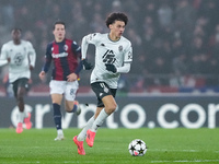 Maghnes Akliouche of AS Monaco during the UEFA Champions League 2024/25 League Phase MD4 match between Bologna FC and AS Monaco at Stadio Re...