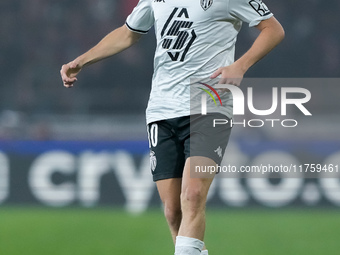 Aleksandr Golovin of AS Monaco during the UEFA Champions League 2024/25 League Phase MD4 match between Bologna FC and AS Monaco at Stadio Re...