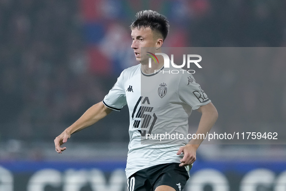 Aleksandr Golovin of AS Monaco during the UEFA Champions League 2024/25 League Phase MD4 match between Bologna FC and AS Monaco at Stadio Re...