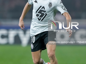 Aleksandr Golovin of AS Monaco during the UEFA Champions League 2024/25 League Phase MD4 match between Bologna FC and AS Monaco at Stadio Re...