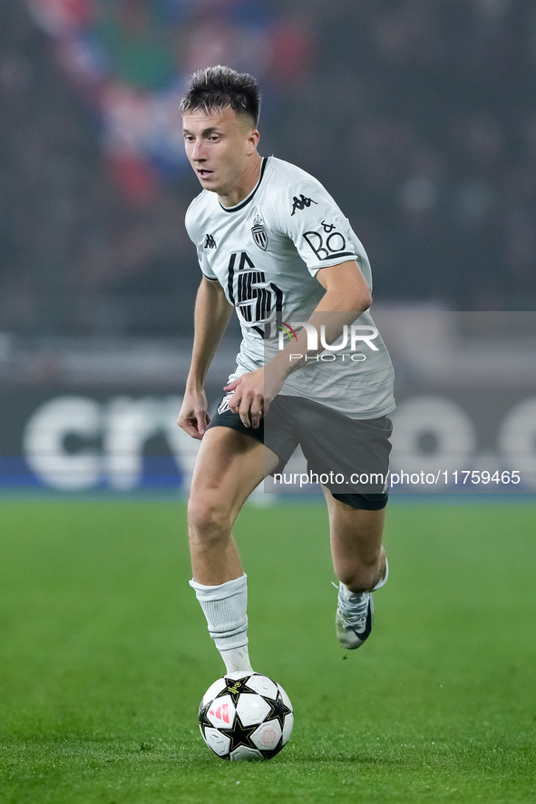 Aleksandr Golovin of AS Monaco during the UEFA Champions League 2024/25 League Phase MD4 match between Bologna FC and AS Monaco at Stadio Re...