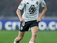 Aleksandr Golovin of AS Monaco during the UEFA Champions League 2024/25 League Phase MD4 match between Bologna FC and AS Monaco at Stadio Re...