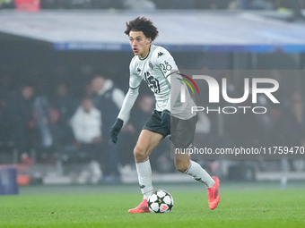 Maghnes Akliouche of AS Monaco during the UEFA Champions League 2024/25 League Phase MD4 match between Bologna FC and AS Monaco at Stadio Re...