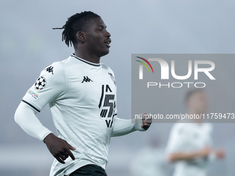 Breel Embolo of AS Monaco during the UEFA Champions League 2024/25 League Phase MD4 match between Bologna FC and AS Monaco at Stadio Renato...